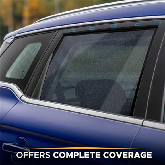 Magnetic Car Side Window Sun Shade (2 Pack) | Rear Window Sunshade - Picture 3 of 6